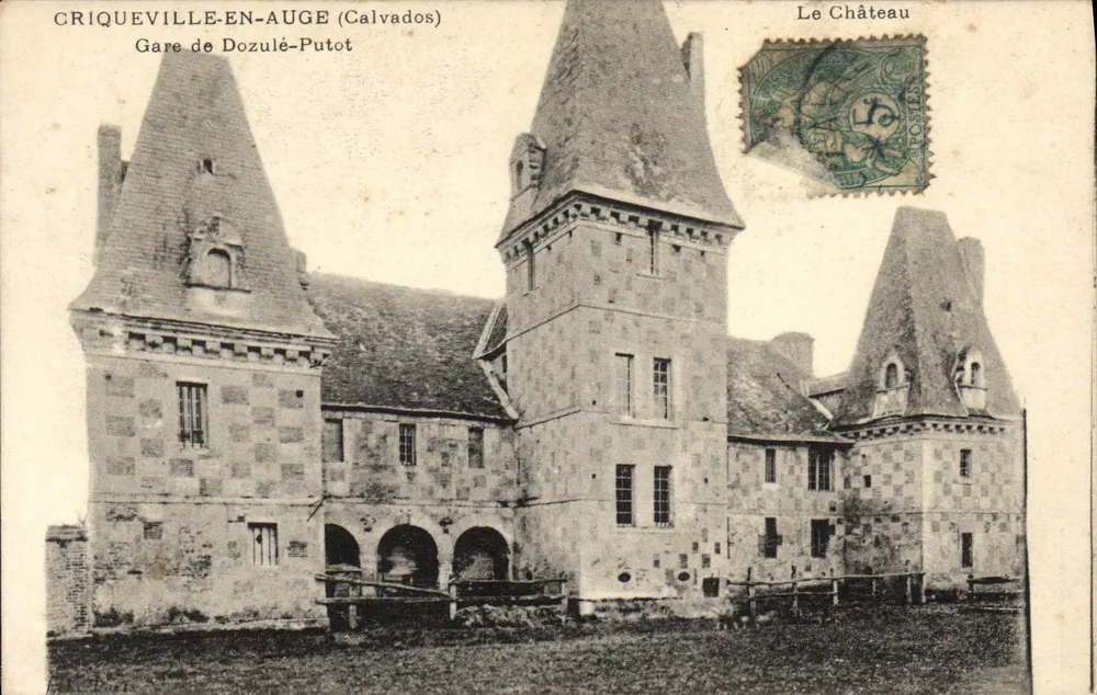 Criqueville-en-Auge (Calvados) — Das Schloss, Bahnhof Dozulé-Putot — Verleger nicht sichtbar - Vorderseite