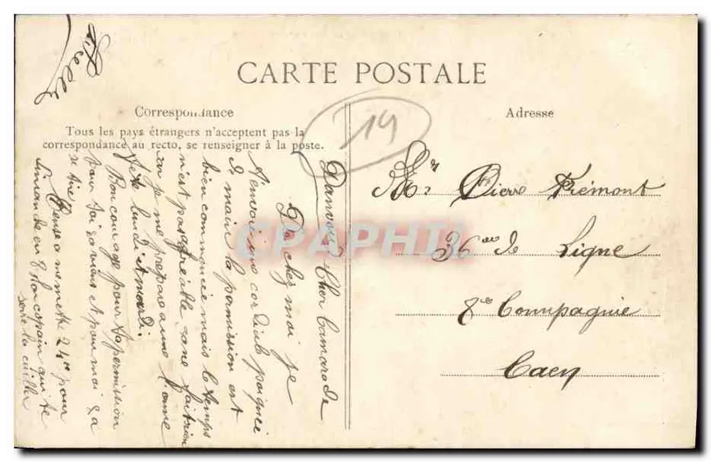 Danvou — Château du Perron - Cour d'Honneur — Levâ-seur, éd., Fiers - Achterkant