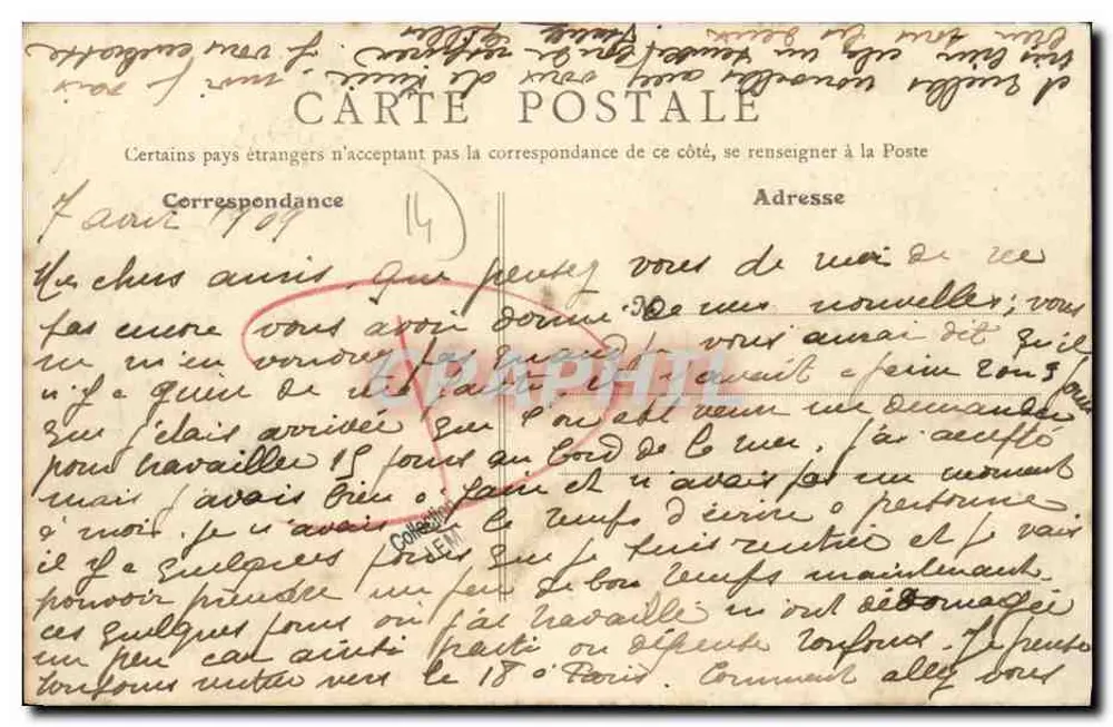 La Délivrande (Calvados) — Grande Rue — B. F., Paris - Verso