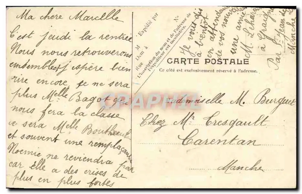 La Déliovrande — Konvent der Glaubensvollen Jungfrau — V.P. Paris Nr. 7 - Rückseite