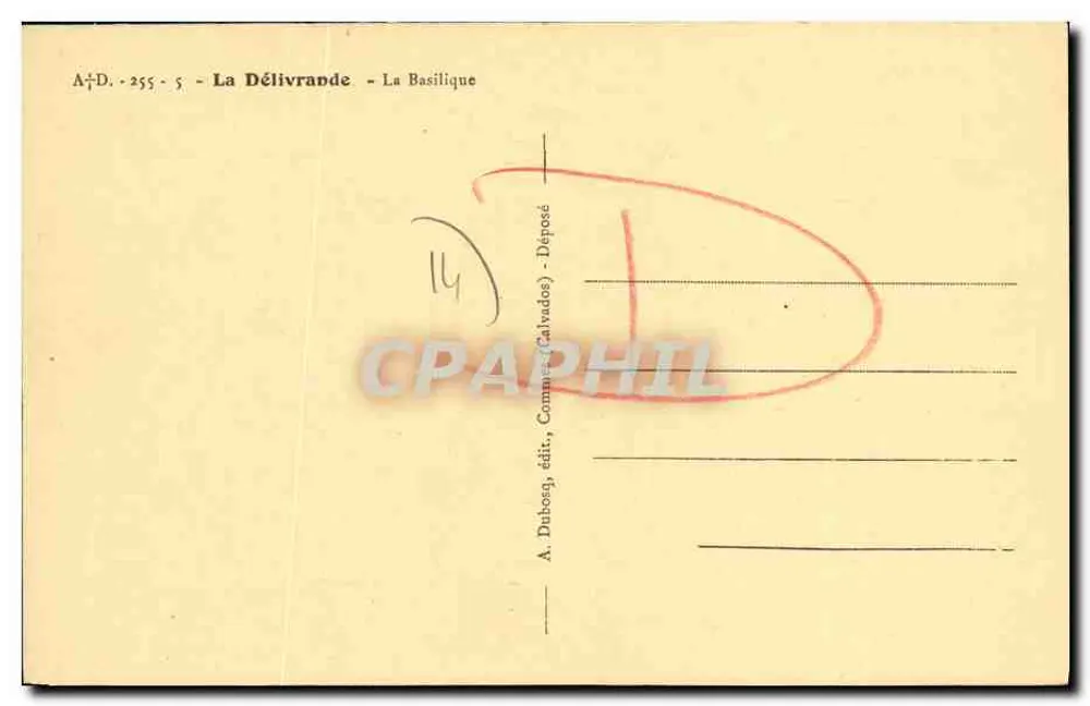 ला बेसिलिका डी ला डेलिव्रांड — एडिटर A. डुबोस्क, नंबर 255 - पीछे