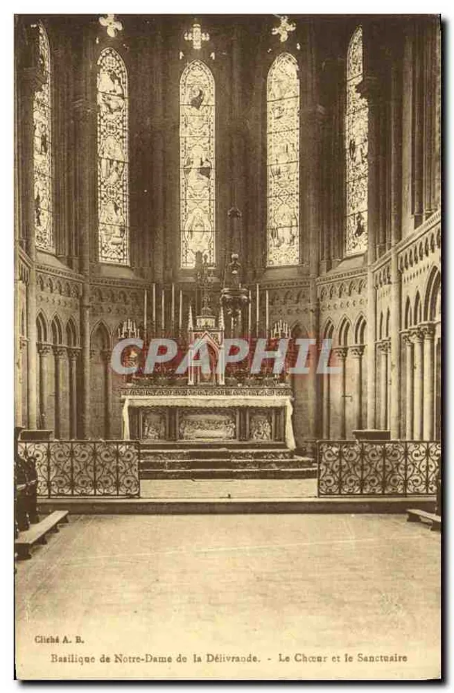Basilika Notre-Dame de la Délivrande — Chor und Sakristei — Cliché A. B. - Vorderseite