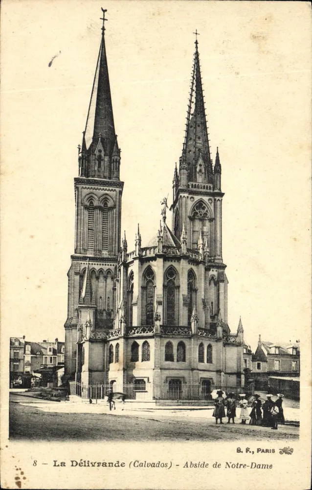 La Délivrande (Calvados) - Abside Notre-Dame — B. F., PARIS - Awers