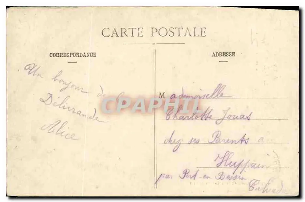 Nossa Senhora da Délivrande — Basílica de Lille — H. Bonamy, editor, La Madeleine-le-Lille, n°401 - Verso