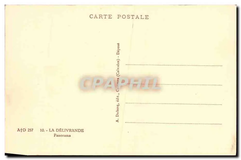 La Délivrande — Panorama — A. Duborg, editor - Verso