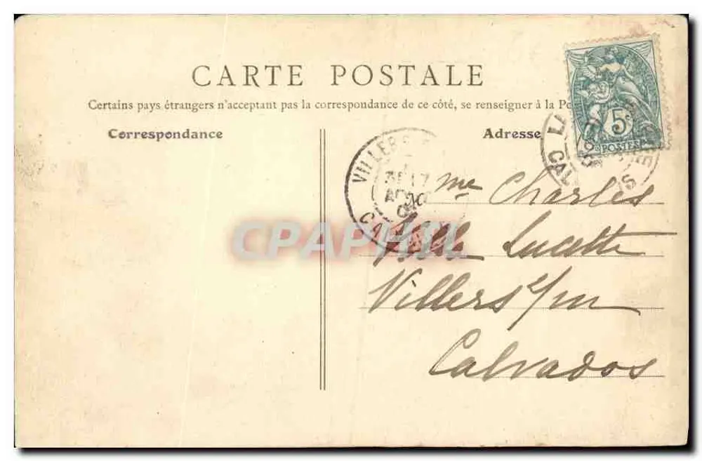 La Délivrande (Calvados) — Kirche Notre-Dame und der Platz — Verlag R.F. PAMÉL - Rückseite