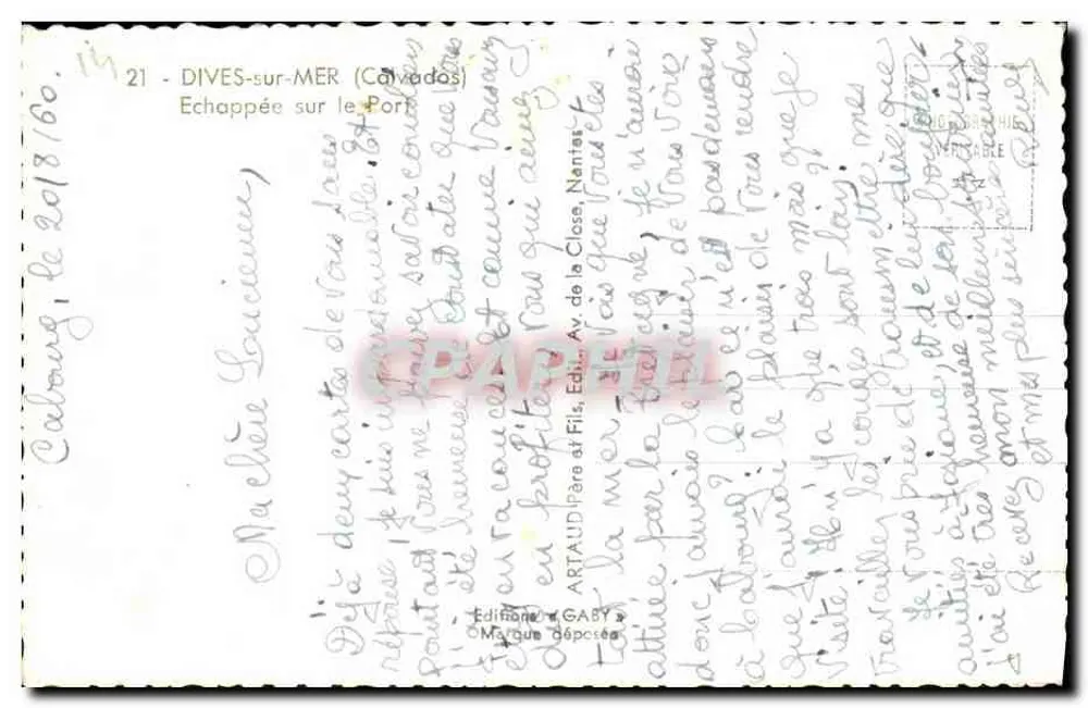 डिवे-सर-मर — पोर्ट का दृश्य — प्रकाशक गबी - पीछे