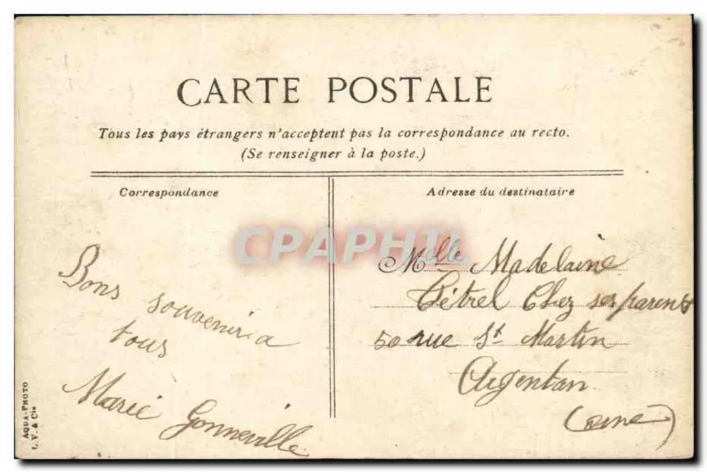 Dives - A Hospedaria de Guillaume-le-Conquérant — editor L. V. & Cie - Verso