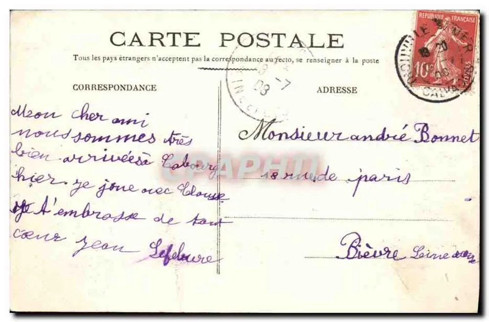 Dives-Cabourg — Tramway — Plegrean Paris - Rückseite