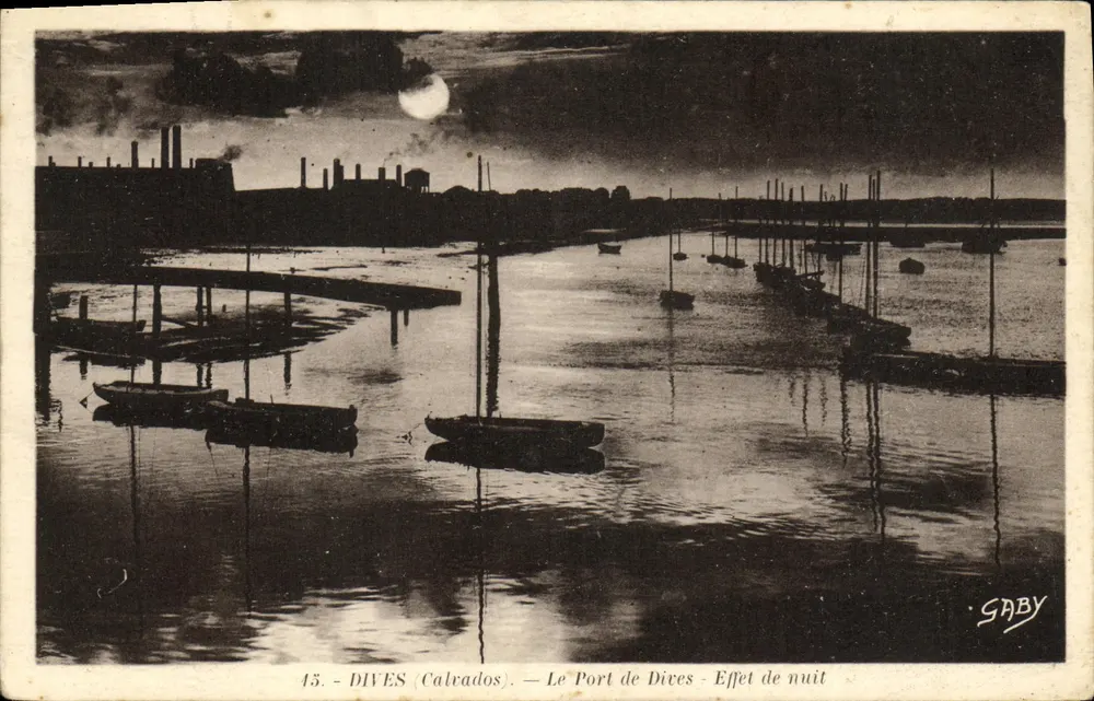 Dives (Calvados) — Der Hafen von Dives - Nacht-Effekt — Saby - Vorderseite