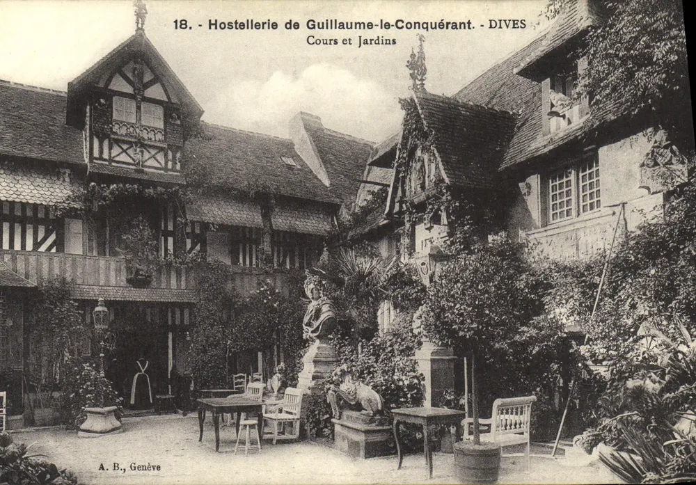 Hostellerie de Guillaume-le-Conquérant — Cours et Jardins — A. B., Genève - Frente