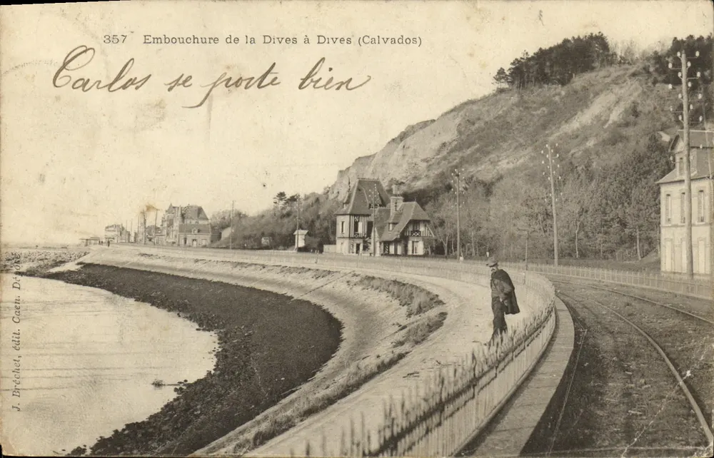 Mouth of the Dives at Dives (Calvados) — n° 357 — J. Bréchet, editor Caen, Dévoté - Frente