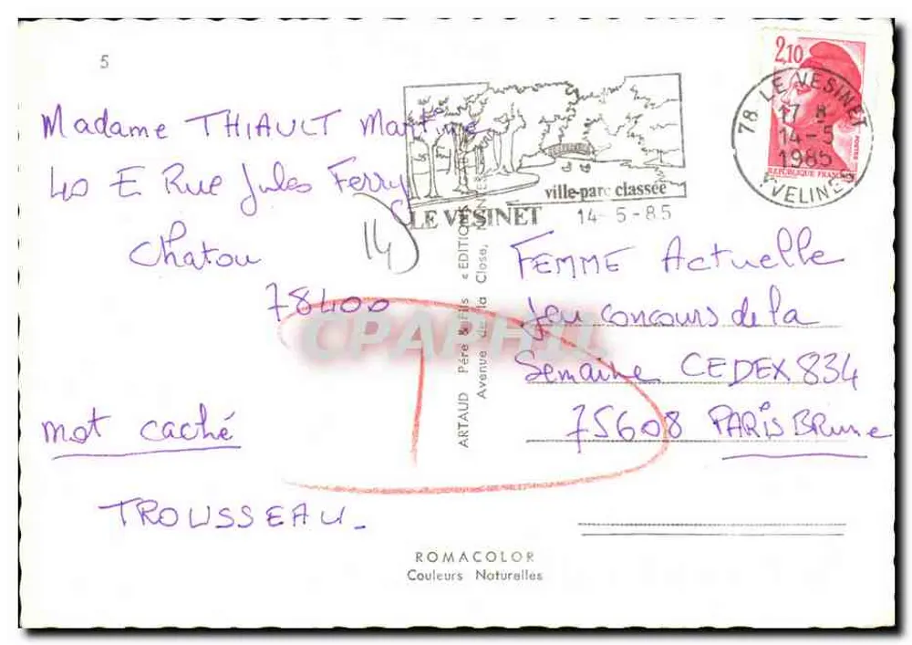 Dives-sur-Mer — Panoramablick — Artaud Père & Fils, n°5 - Rückseite