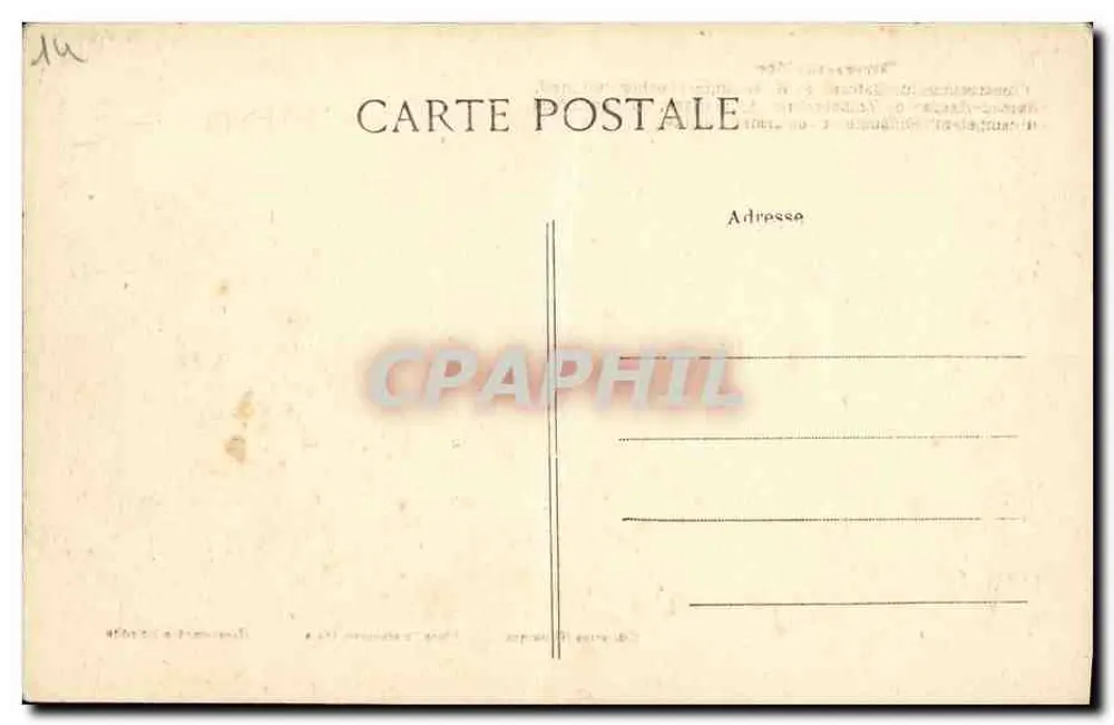 Dives-sur-Mer — Costruzione del Castello di M. il Conte Foucher de Caren nel luogo detto Guillaume nel 1869 — editore non visibile - Verso