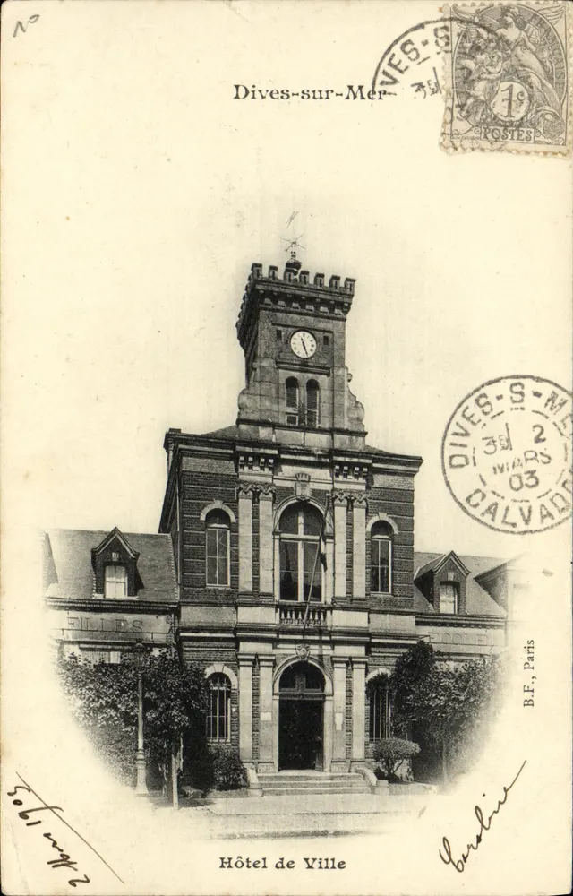 Albergo Comunale — Dives-sur-Mer — editore B.F., Parigi, n° 501 - Recto