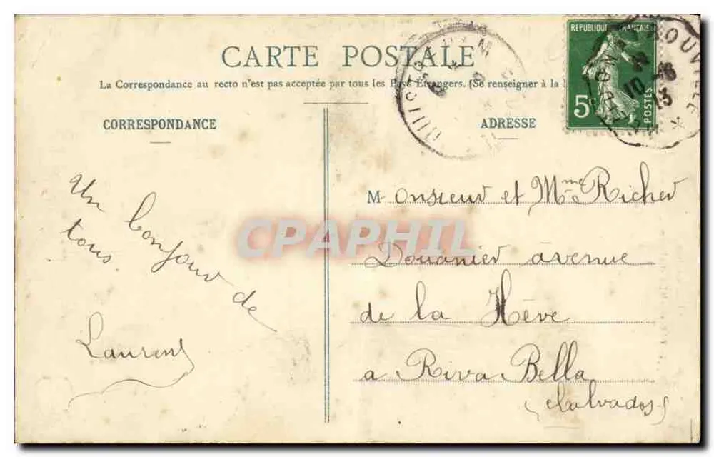 Dives-sur-Mer (Calvados) — Denkmal des französischen Gedenkens — unbekannter Verlag, Seriennummer 2095 - Rückseite