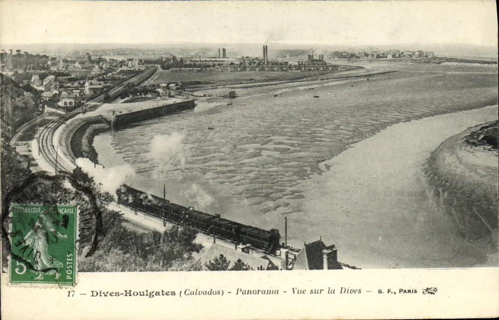 Divès-Houlgates (Calvados) — Panorama — Blick auf den Fluss Dives — B.F., Paris - Vorderseite