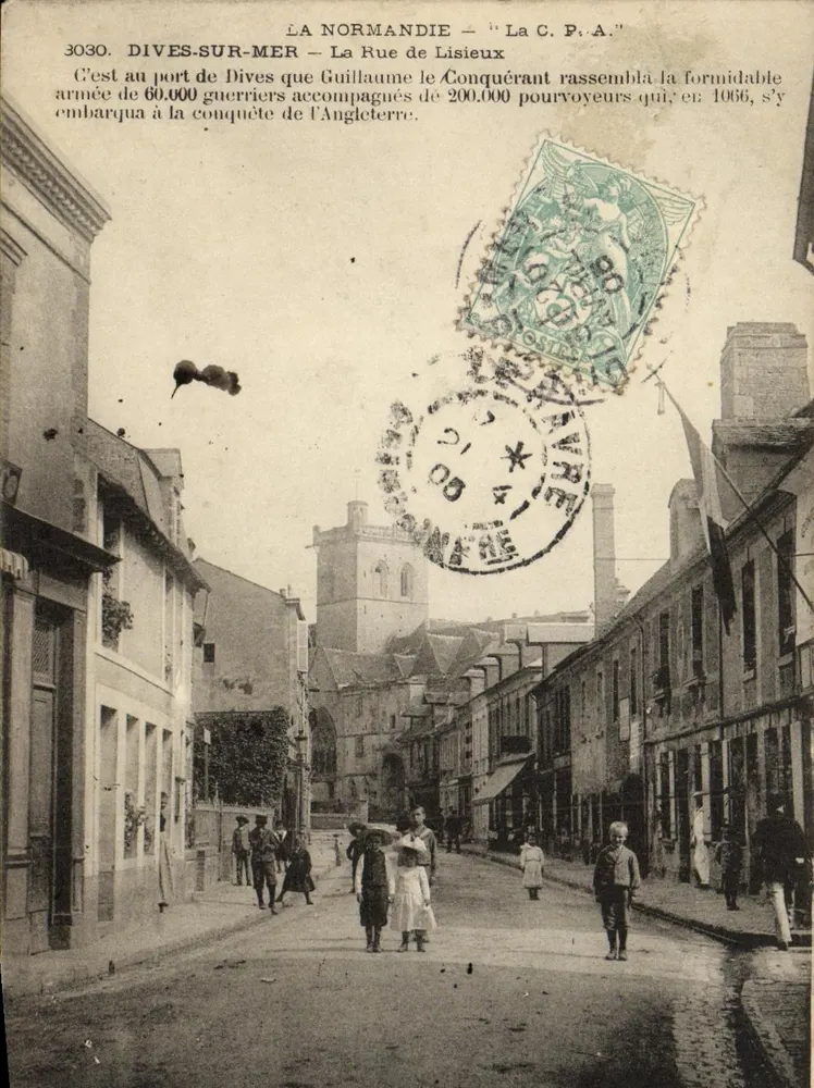 Dives-sur-Mer — A Rua de Lisieux — A C.P.A. n°3030 - Frente