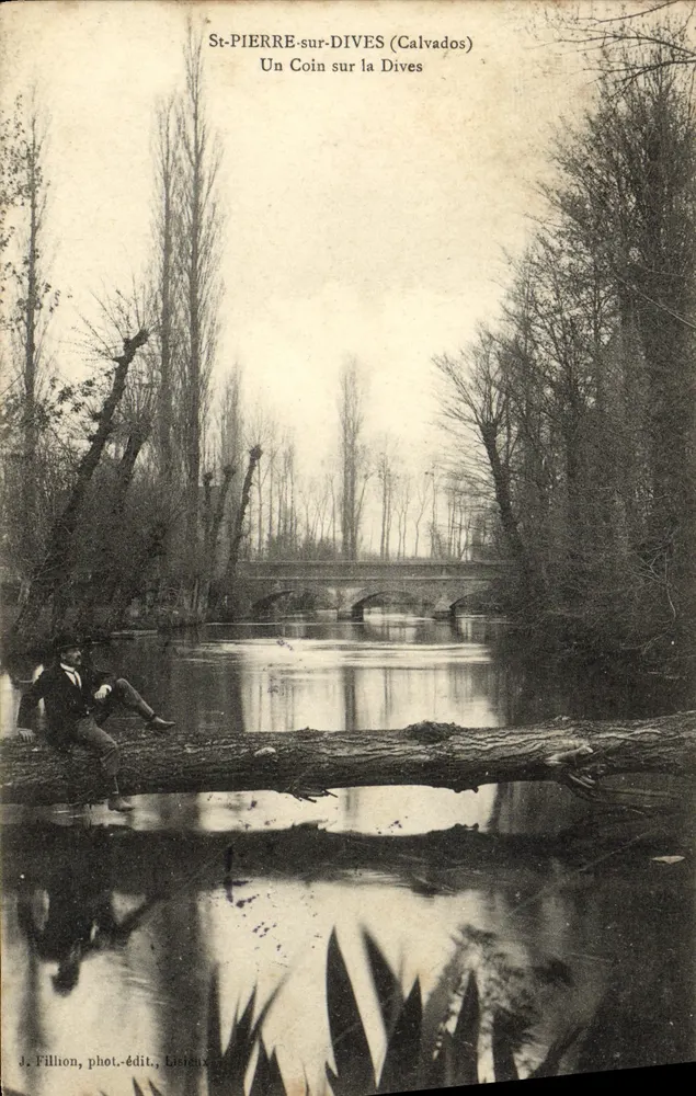 St-PIERRE-sur-DIVES (Calvados) — Ein Stück der Dives — J. Fillion, Fotografie-Verlag, Listieux - Vorderseite