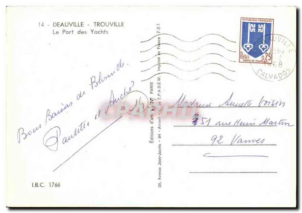 Der Yacht-Hafen — Deauville - Trouville — Éditions Jean-Jaurès - Rückseite