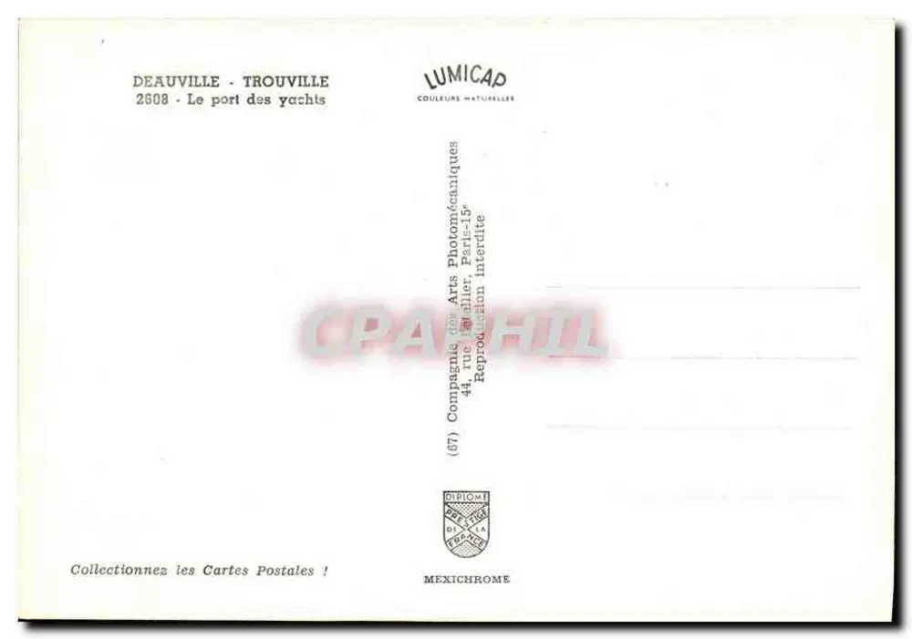 Deauville - Trouville — Het jachteneiland — Lumicap - Achterkant