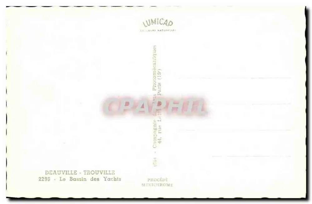 Deauville — Der Yachthafen — Verleger LUMICAP, Nr. 2296 - Rückseite