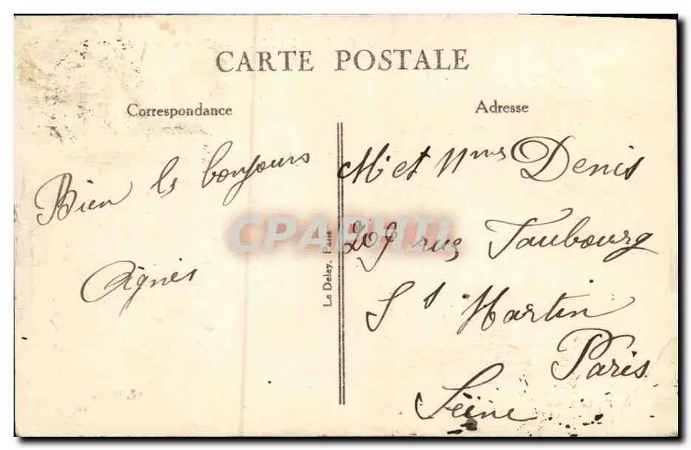 Deauville — Barco de Pesca — G. F., Le Havre - Verso