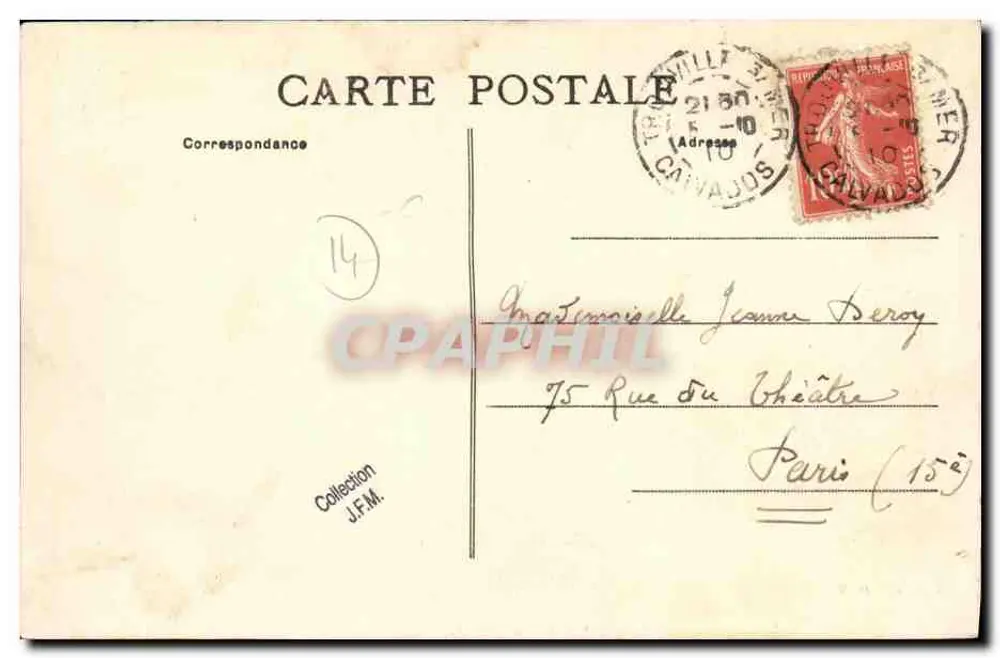 Deauville - Torpedoboots am Hafen — Sammlung D.S. — n°63 - Rückseite