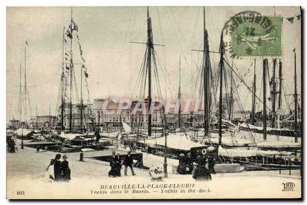 Deauville-La-Plage-Fleurif — Yachten im Hafen — JND Phot. - Vorderseite