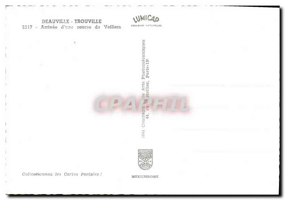 Deauville - Trouville — Ankunft einer Segelregatta — Lumicap - Rückseite