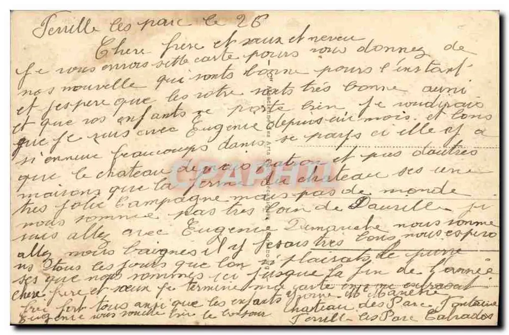Deauville - Blütenstrand - Bar du Soleil — Verlag Antike Ansichtskarte 397 - Rückseite