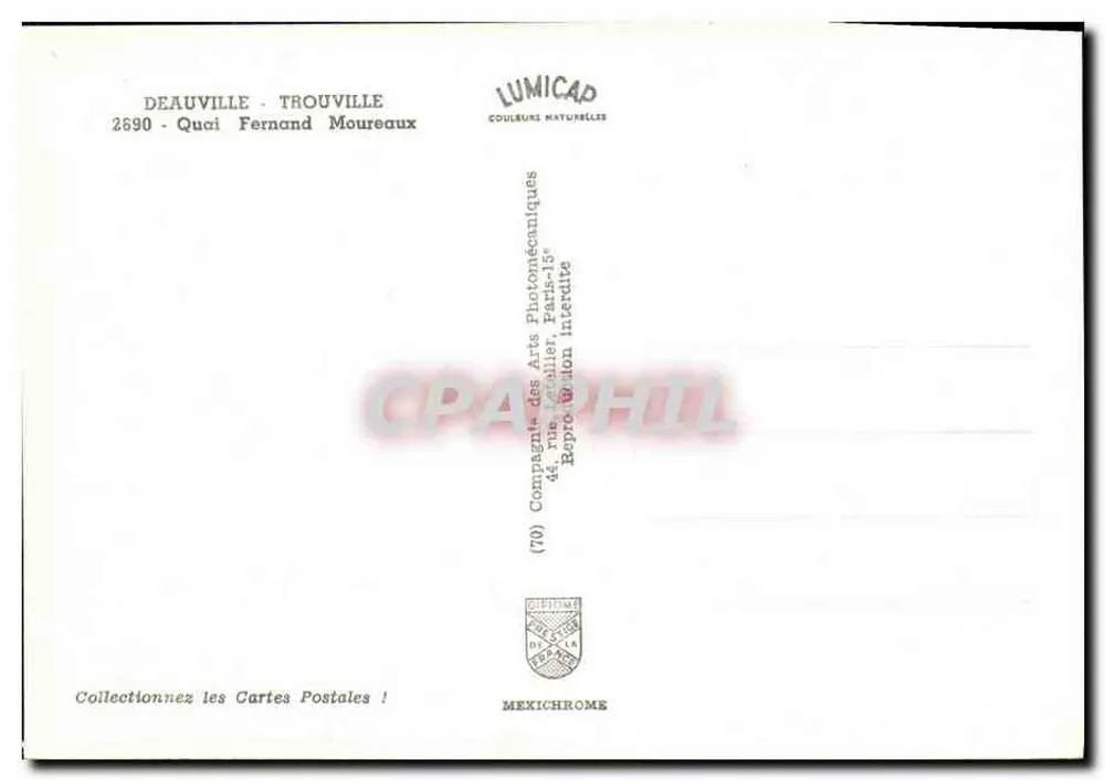 Deauville — Ansicht des Marktplatzes — Verlag IRIS - Rückseite