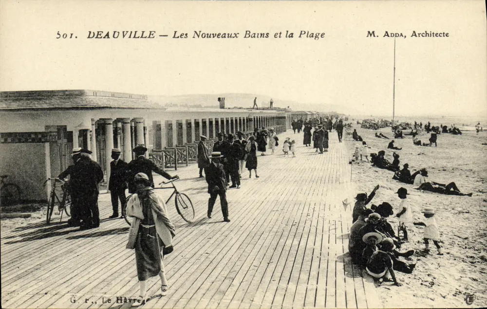 Deauville — Die Neuen Bäder und der Strand — M. Adda, Architekt - Vorderseite