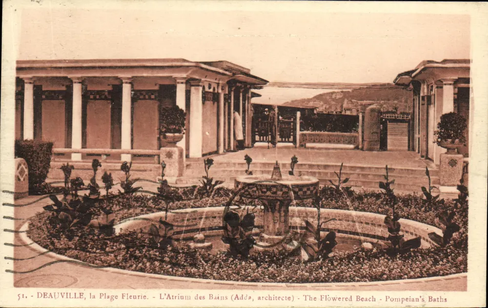 Deauville, a Praia Florida — L'Atrium dos Banhos (Adda, arquiteto) — Edição 'La Cigogne' - Frente