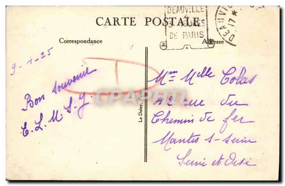 Deauville - Os Banhos - O Atrium — M. Adda, Arquiteto — Ed. F. Le Havre, n° 502 - Verso