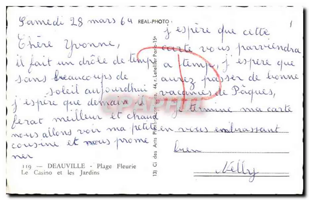 Das Casino und die Gärten — Deauville — Verlag Cap - Rückseite