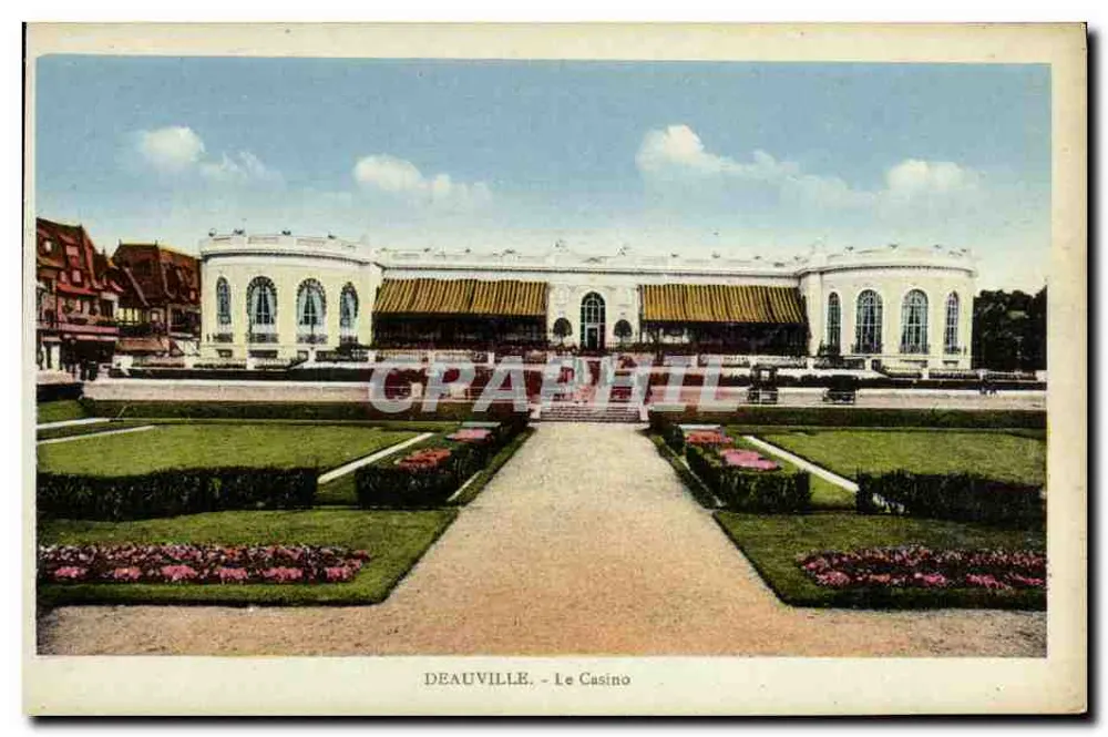 Deauville - Das Casino — Ansicht des Gebäudes und des Gartens - Vorderseite