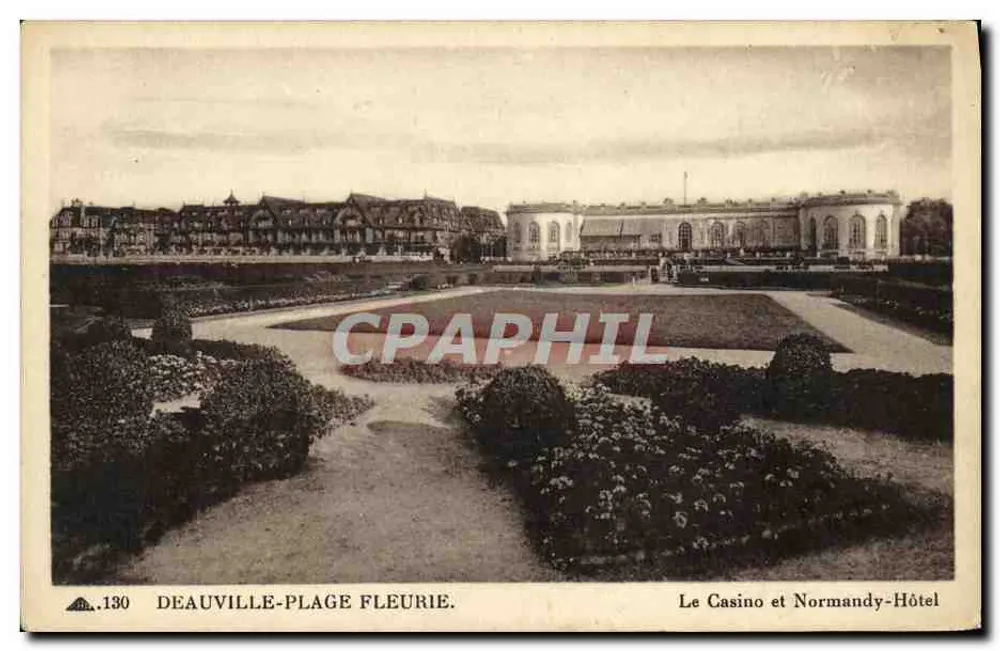 Deauville-Strand in Blüte — Das Casino und das Hotel Normandy — C° des Arts, Straßburg - Vorderseite