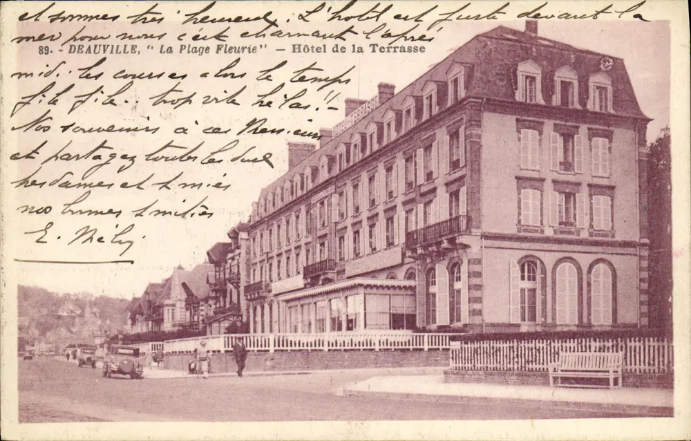 Deauville, 'La Plage Fleurie' – Hotel de la Terrasse – G. Arisaud, Verleger - Vorderseite