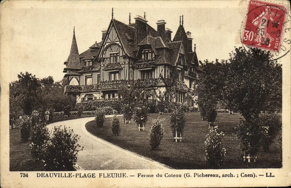 Deauville-Plage Fleurie — Ferme du Coteau (G. Pichereau, arch. ; Caen). - Recto