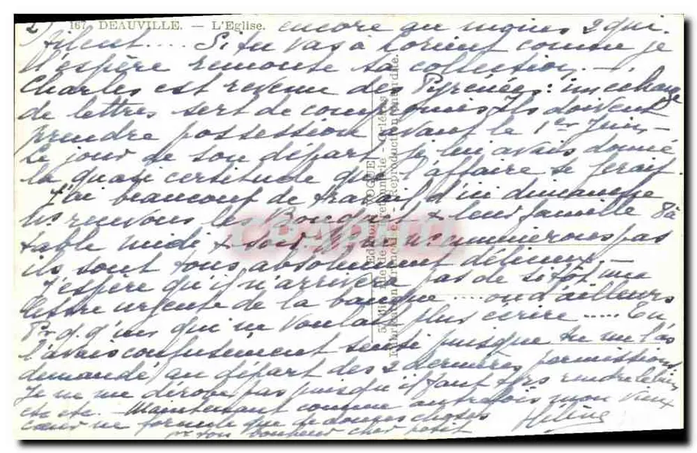 Deauville — A Igreja — Editor anônimo, n° 187 - Verso
