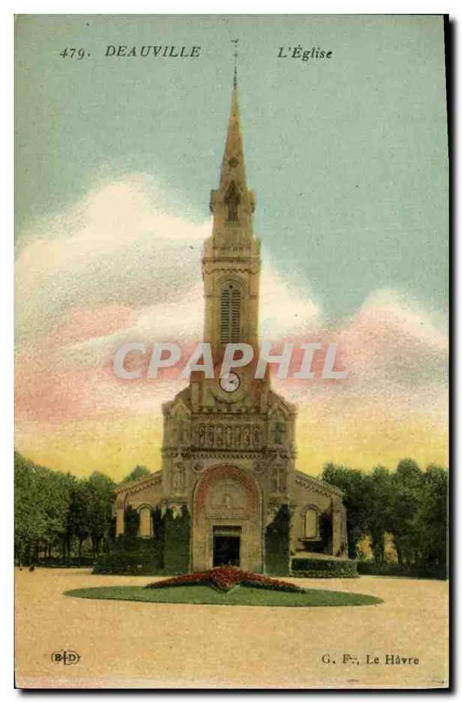 Deauville — A Igreja — G. F., Le Havre, n°479 - Frente