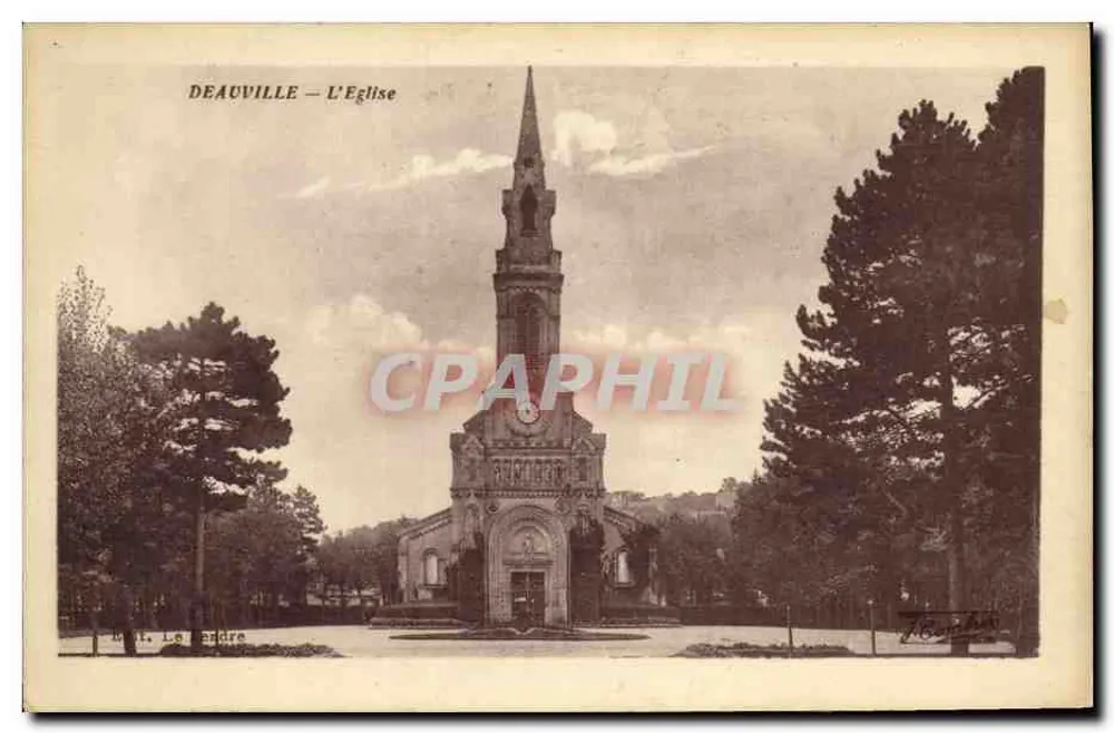 Deauville — A Igreja — Editor L. Le Gendre - Frente