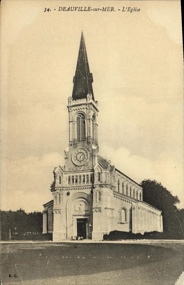 Deauville-sur-Mer - Die Kirche — Verleger E.G., Nr. 54 - Vorderseite