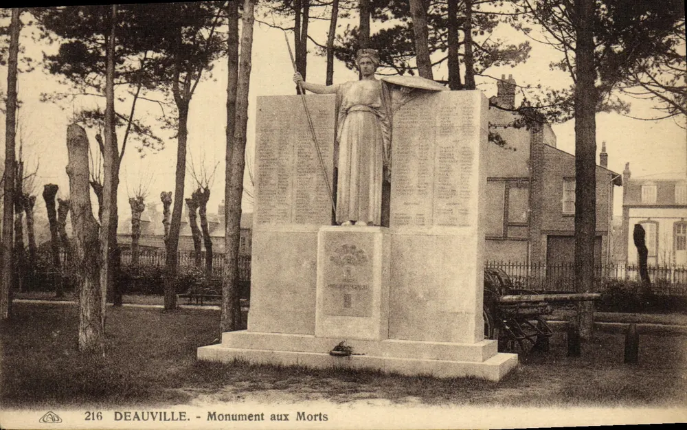 Deauville - Denkmal für die Toten — Verlag 'Les Ateliers de Deauville', Nr. 216 - Vorderseite