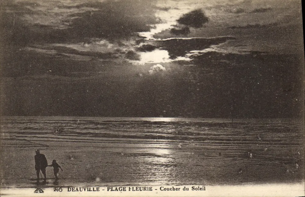 Deauville - Blühende Strand - Sonnenuntergang — Verlag: Cie Alsacienne des Arts Impr. Franc. - Straßburg, n° 266 - Vorderseite