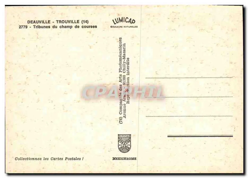 Deauville - Trouville (14) — Tribüne des Rennplatzes — LUMICAP - Rückseite