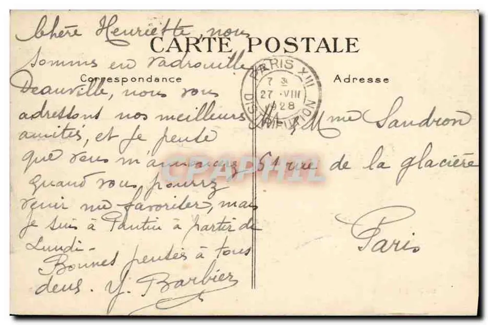 Deauville — Das Casino und das Normandy-Hotel — G. F., Le Havre - Rückseite