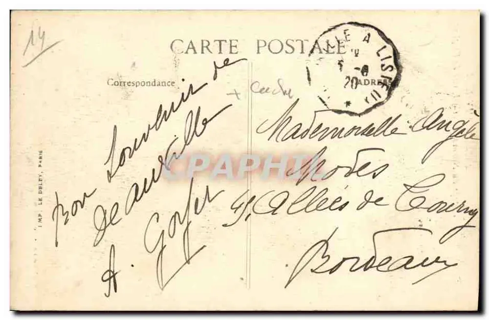 Eingang zum Normandy-Hotel — Deauville — G. Forestier, Le Havre - Rückseite