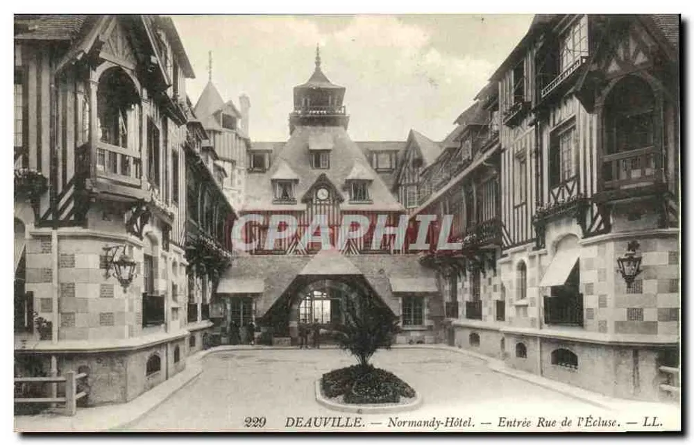 Deauville — Normandy-Hôtel — Entrée Rue de l'Écluse — LL. — n° 229 - Frente